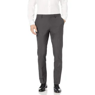 Amazon Essentials Herren Knitterarme Stretch-Anzughose, Schmale Passform, Dunkelgrau, 31W / 30L