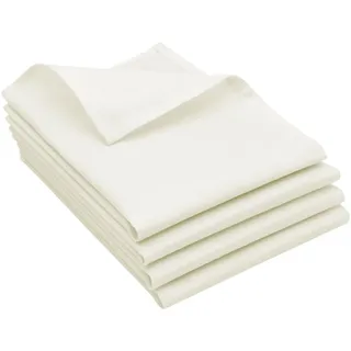 ZOLLNER 4er Set Geschirrtücher, Küchentücher, 50x70 cm, Halbleinen, Natur