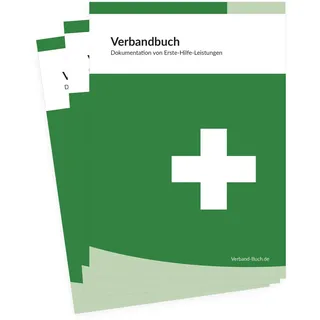 3er SET - Verbandbuch/Unfallbuch Stand 2026 - DIN A5 + doppelte Seitenanzahl GRÜN - DSGVO konform - für Gewerbe, Arbeit und Erste-Hilfe-Maßnahmen