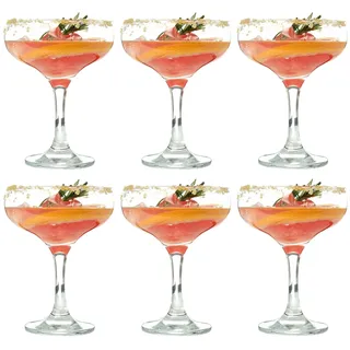 Tefrine Super Margarita Daiquiri Manhattan Martini-Glas-Set, klassische Mini-Martini-Gläser, 142 ml Fassungsvermögen, perfekt für Zuhause, Bar, Partys und Unterhaltung, 6-teilig