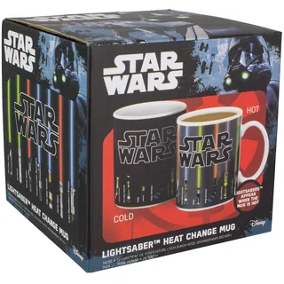 Paladone Farbwechsel-Tasse Star Wars Lichtschwert, Farbänderung bei Temperaturwechsel, Mehrfarbig