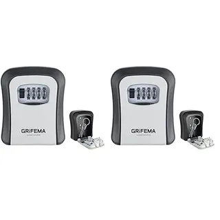 GRIFEMA Schlüsseltresor Wandmontage Wetterfest - Schlüsselsafe 4 Stellig, Schlüsselbox mit Code, Schlüsselkasten mit Zahlencode Robust, Sicher, Schlüsselversteck für Schlüssel Türkarte, Zinklegierung