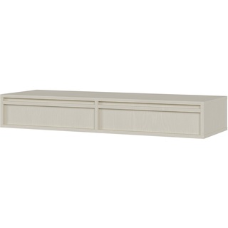 Selsey Schminktisch Makeup Tisch Frisiertisch Kosmetiktisch 110 cm Mit 2 Schubladen Hängend Sandbeige Evo