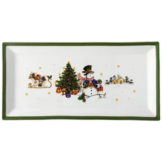 Hutschenreuther Platte eckig 36 cm Happy Wintertime 36x18 CM