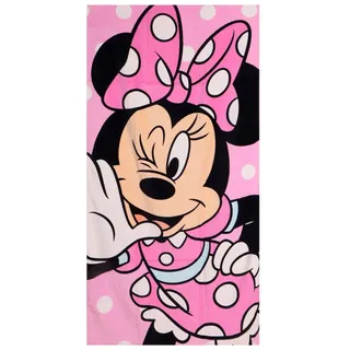 Minnie-Maus-Handtuch 70 x 140 cm für Jungen und Mädchen – Weiches und saugfähiges Disney Minnie Maus Kinderhandtuch für Strand, Pool und Schwimmbad, Sommerhandtuch für Kinder von 2–10 Jahren