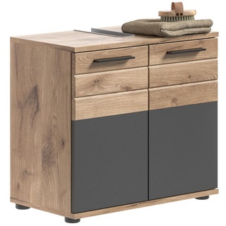 xonox.home Waschbeckenunterschrank Mason Nox Oak - Grau,