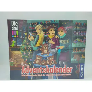Kosmos Die drei !!! - Adventskalender 2020 Löse 24 spannende Rätsel nachts im Spielzeugladen - Beige