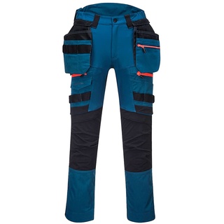 PORTWEST DX4 Bundhose mit abnehmbaren Holstertaschen, Größe: 36, Farbe: Metro Blau, DX440MBR36