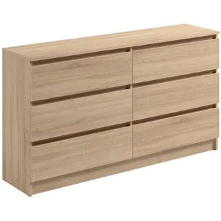 home collective Kommode 140 x 77,5 x 35 cm Sonoma / Beige