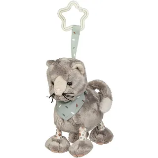 Sterntaler Spielzeuganhänger Katze Lilly - Kinderwagen Spielzeug aus weichem Stoff - Baby Spielzeug zum Aufhängen, grau