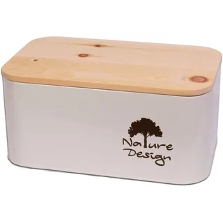 Dekobox Brotbox aus Metall und Zirbenholz - abnehmbares Servier- und Schneidebrett - Brotkasten Made in Tirol