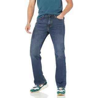 Amazon Essentials Herren Bootcut-Jeans mit gerader Passform - Auslauffarben, Mittlere Waschung, 42W / 30L