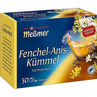 Meßmer Fenchel-Anis-Kümmel | 50 Teebeutel | Vegan | Glutenfrei | Laktosefrei