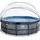 Pool-Set grau 450 x 122 cm inkl. Sandfilteranlage, Abdeckplane, Poolleiter, Reparaturset