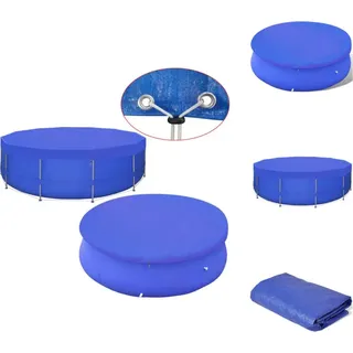 vidaXL Poolabdeckung PE Rund 460 cm 90 g/m2 - Poolabdeckungen & -unterlagen - Blau
