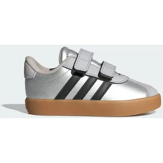 VL Court 3.0 Kinder Silbermetallisch/Core Black/Light Solid Grey 20