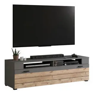 MID.YOU Freno TV-Element 140x42 cm Grau/Eiche Holz