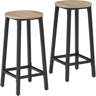 Tectake tectake® Set Barhocker Corby, Sitzhöhe 66 cm,
