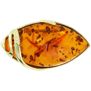 OSTSEE-SCHMUCK Brosche »- Tasa - Gold 333/000 - Bernstein« (), goldfarben