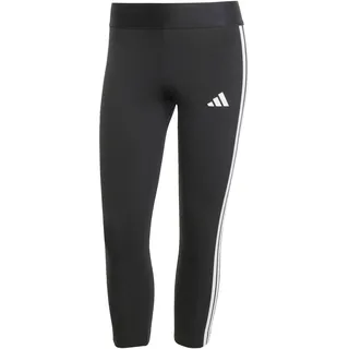adidas Women's ESSENTIALS 3-STRIPES Leggings 3/4 LENGTH, Black, S