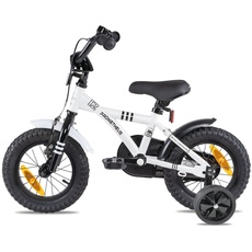 Bild von PROMETHEUS BICYCLES® Kinderfahrrad 12 in Weiß & Schwarz ab 3 Jahre mit Stützräder