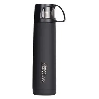 720°DGREE Thermosflasche, Isolierflasche Onyx Black - schwarz, 1 l