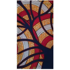 MAYNOWAX Coupon Pagne Stoff aus afrikanischem Wachs, 100 % Baumwolle, 2 Höfe, 180 cm x 120 cm