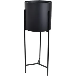 Loft42 Stehender Pflanzkübel Joy Schwarz , Metall , 32x88x32 cm , Dekoration, Blumen & Blumentöpfe, Übertöpfe