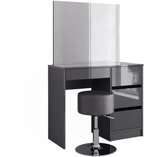 Vicco Schminktisch Sherry Anthrazit 90 cm mit Hocker
