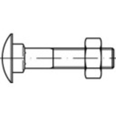 Bild 111381 Flachrundschraube M8 45mm Außensechskant DIN 603 Stahl galvanisch verzinkt 200St.