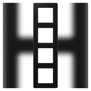 Jung Zubehör Schalterprogramm, Rahmen A flow AF584BFSWM 4fach, graphitschwarz