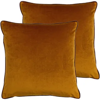 furn. Gemini Twin Pack-Feder gefüllte Kissen, Polyester, Kürbis, 50 x 50cm, 2