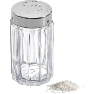 Westmark Salzstreuer, Fassungsvermögen: 50 ml, Glas/Rostfreier Edelstahl, Traditionell, Silber/Transparent, 63012260