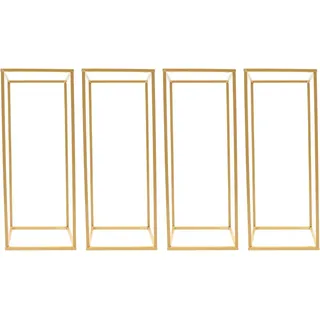 4er-Set Blumenständer für Hochzeit, Metallsäulen 60 cm, Gold – Halter für Vasen und Ballondeko - Gold