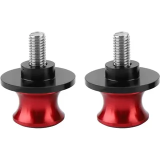 2pcs 8mm Motorrad CNC Heckständer Schwung Arm Spool Sliders Swingarm Spulen (rot)