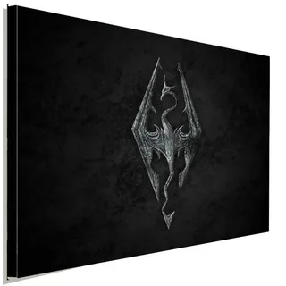 Skyrim Symbol Leinwandbild AK ART Kunstdruck Wandbild Wanddeko Mehrfarbig XXL - mehrfarbig - 60x40cm