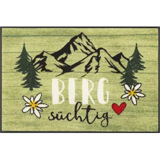 Wash+Dry Fußmatte, »Bergsüchtig« 50x75cm, innen und außen, waschbar, bunt
