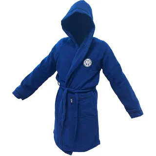 Inter Inter, Bademantel aus Mikro-Frottee mit Wappen, platzsparend, 100% Baumwolle, offizielles Produkt