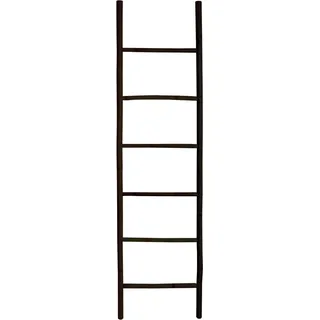 MSV Handtuchleiter Tilda Bambus 50 cm x 190 cm Schwarz Matt FSC®