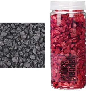Knorr Prandell 218236217 Dekosteine 9-13 mm 500 ml, Farbe: Schwarz & 218236205 Dekosteine 9-13 mm 500 ml, Farbe: Rot