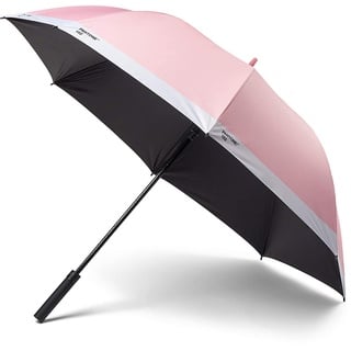 Pantone PANTONE, Stockschirm, Regenschirm, hochwertig klassisches Design, 130 cm Durchmesser, wasserabweisend, Griff mit Soft-Touch, Light Pink 182C