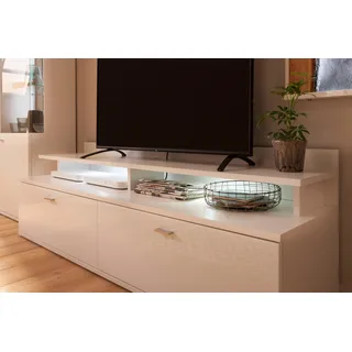 Set One by Musterring TACOMA TV-Aufsatz 180 cm Weiß MDF
