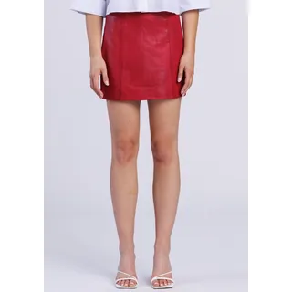 Lederrock FREAKY NATION "Skirt-FN", Damen, Gr. L(40), rot, Oberstoff: 100% Leder; Futter: 100% Polyester, Röcke Lederrock