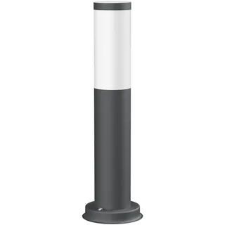 ledscom.de Pollerleuchte PORU für außen, IP44, 39cm, anthrazit, inkl. E27 Lampe 471lm, extra-warmweiß