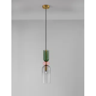 Nova Luce Pendelleuchte MURANO - Gold, Grün, Grau, Rosa