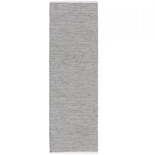 benuta Baumwollläufer Ron handgewebt 80x300 cm , Schwarz , Textil , Uni , Rechteckig , 80x300 cm , Oeko-Tex® Standard 100 , für Fußbodenheizung geeignet , Teppiche und Böden, Teppiche, Teppichläufer, Läufer