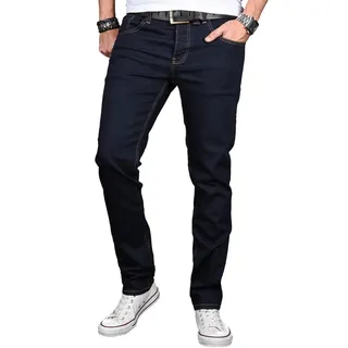 Alessandro Salvarini Slim-fit-Jeans »A. Salvarini Designer Herren Jeans Hose Basic Stretch Jeanshose Regular Slim«, blau