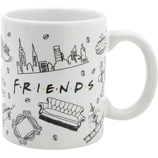 Stor Keramiktasse Friends 325ml - Frühstückstasse mit Originalem Sublimationsdruck - Offizielles Marvel Produkt - Ideal für Kaffee und Tee