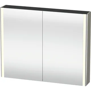 Duravit XSquare Spiegelschrank mit LED- Beleuchtung, 1000x800x155mm, XS7113092920000, Farbe: Steingrau Seidenmatt Lack