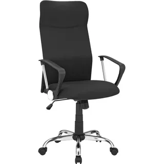Songmics Bürostuhl Ergonomisch Höhenverstellbar Neigbar Schwarz